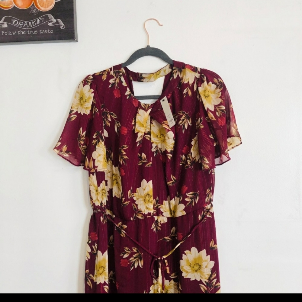 ⚡Francesca Floral Waist Tie Dress